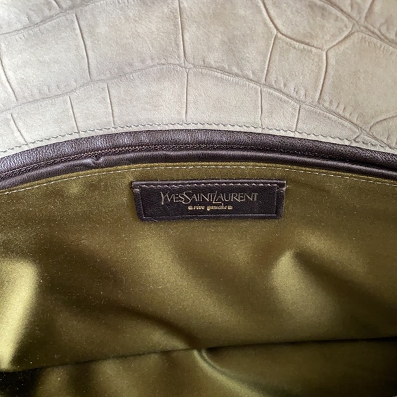 Yves Saint Laurent Crocodile Embossed Nubuck 32 Bag. - Picture 13 of 17